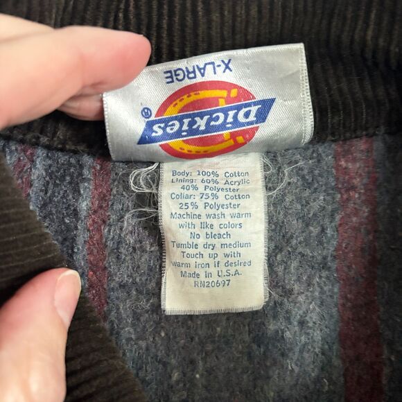 VTG Dickies Chore Coat Jacket Mens XL Green Blanket Lined 90s Farm Barn USA Made - Picture 5 of 8